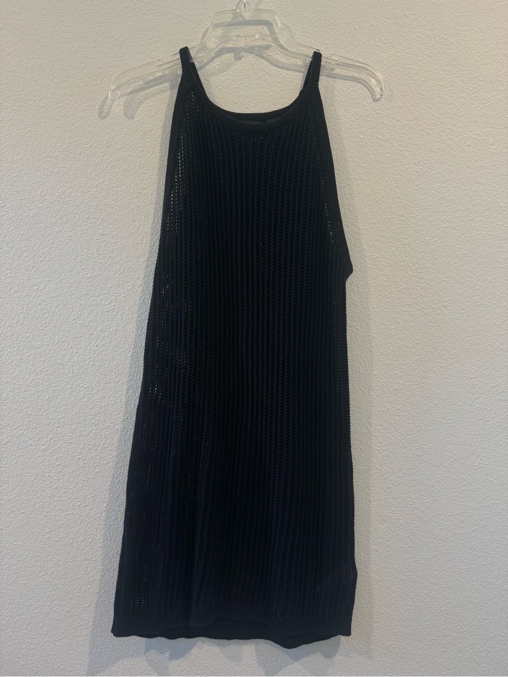Black Knit High Neck Dress
